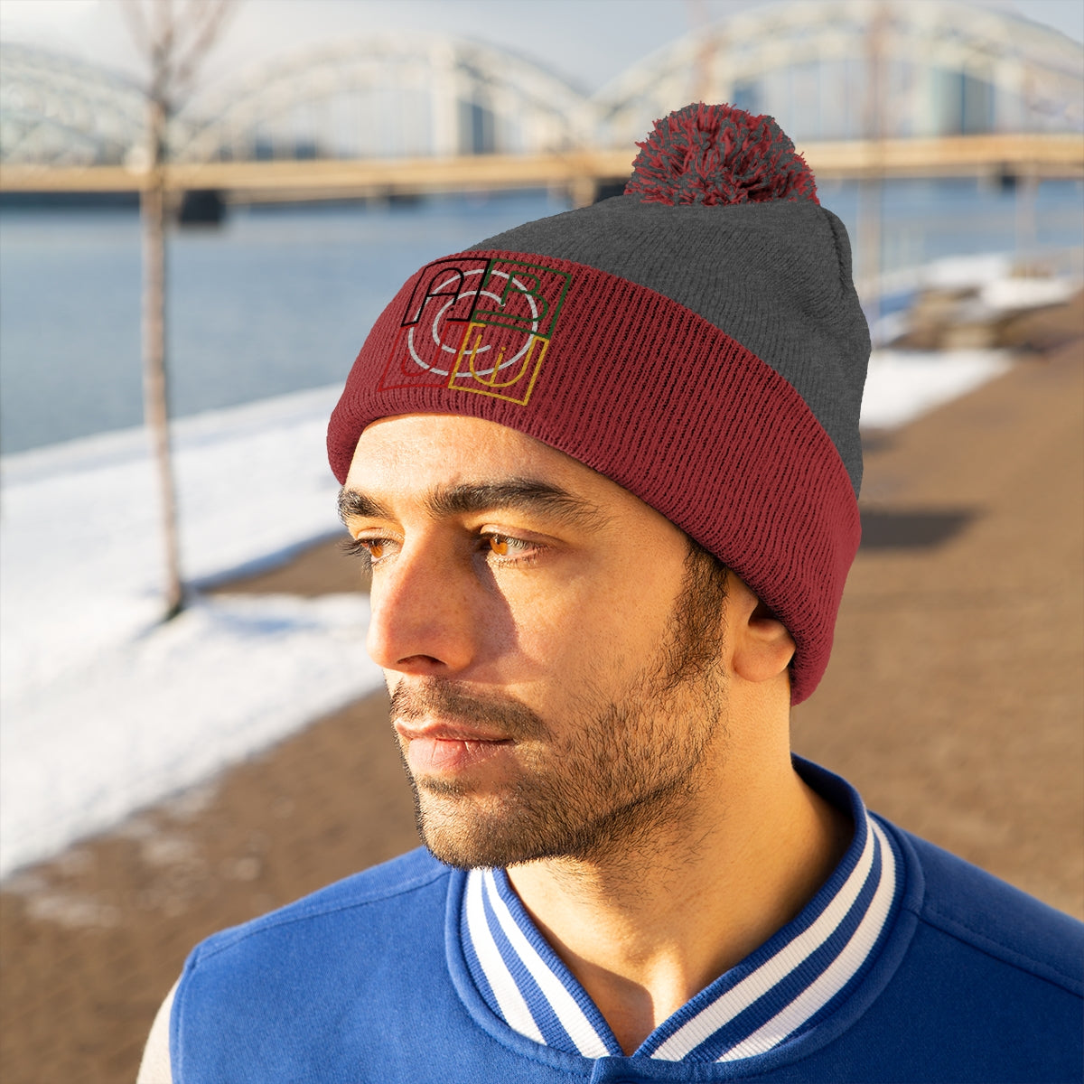 ABJ Cube Pom Pom Beanie