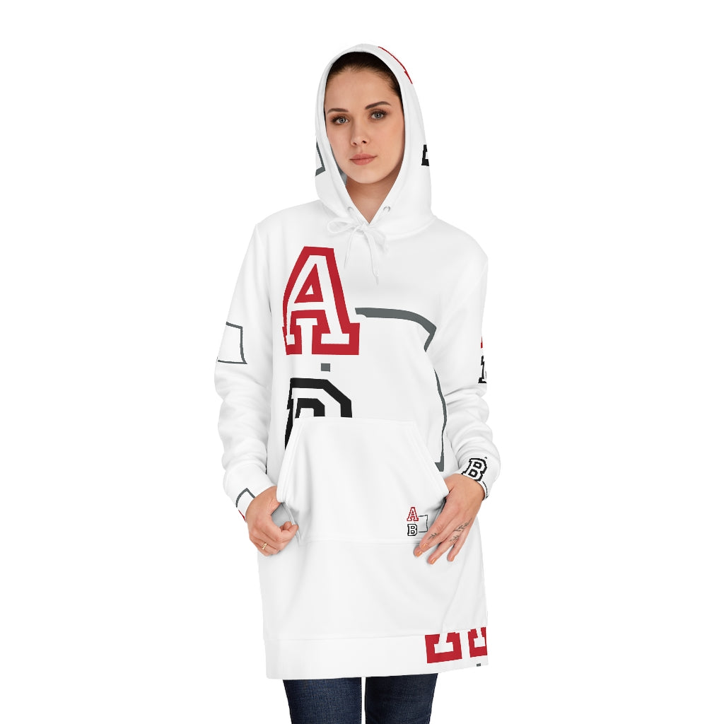 ABJ Greek (White)  Women's Hoodie Dress (AOP)