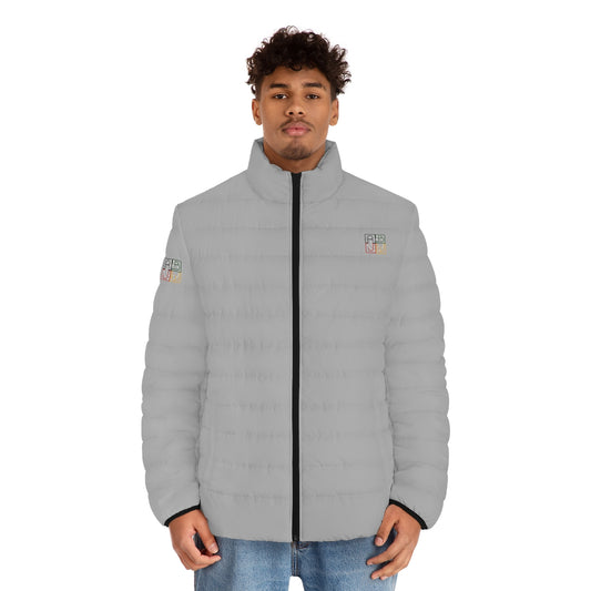 ABJ Cube Men's (Light Grey) Puffer Jacket (AOP)